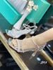 Sandal gót nhọn tiệc bling S901