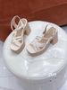 Sandal gót vuông gỗ S914
