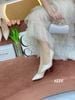 Cao gót nhọn nhũ bling tiệc da trơn C886