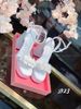 Sandal gót vuông HOA WD S922