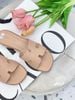 Guốc gót vuông chữ H D407