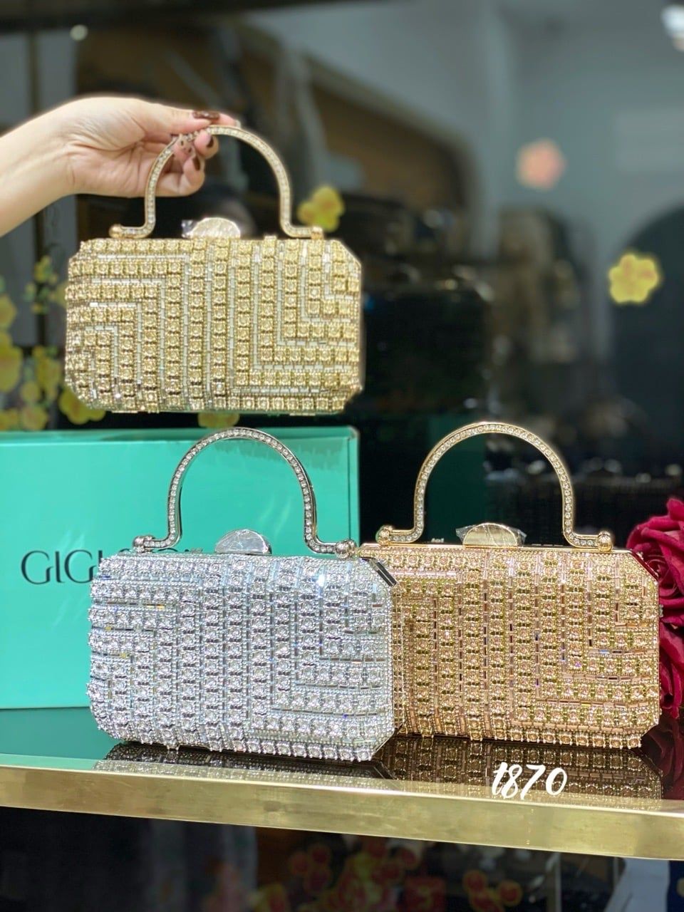 Túi tiệc bling T870