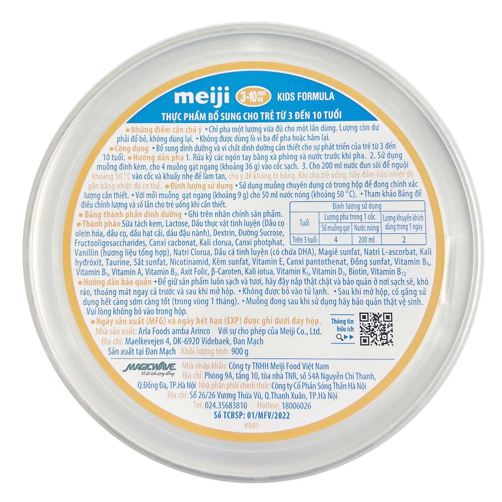 Sữa bột Meiji Kids Formula 3-10 Tuổi Lon 900g