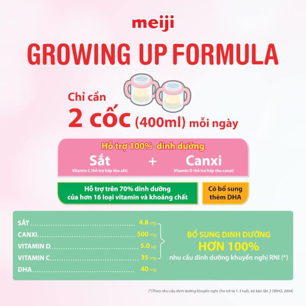Sữa bột Meiji Growing up Formula 800g (12-36 tháng)