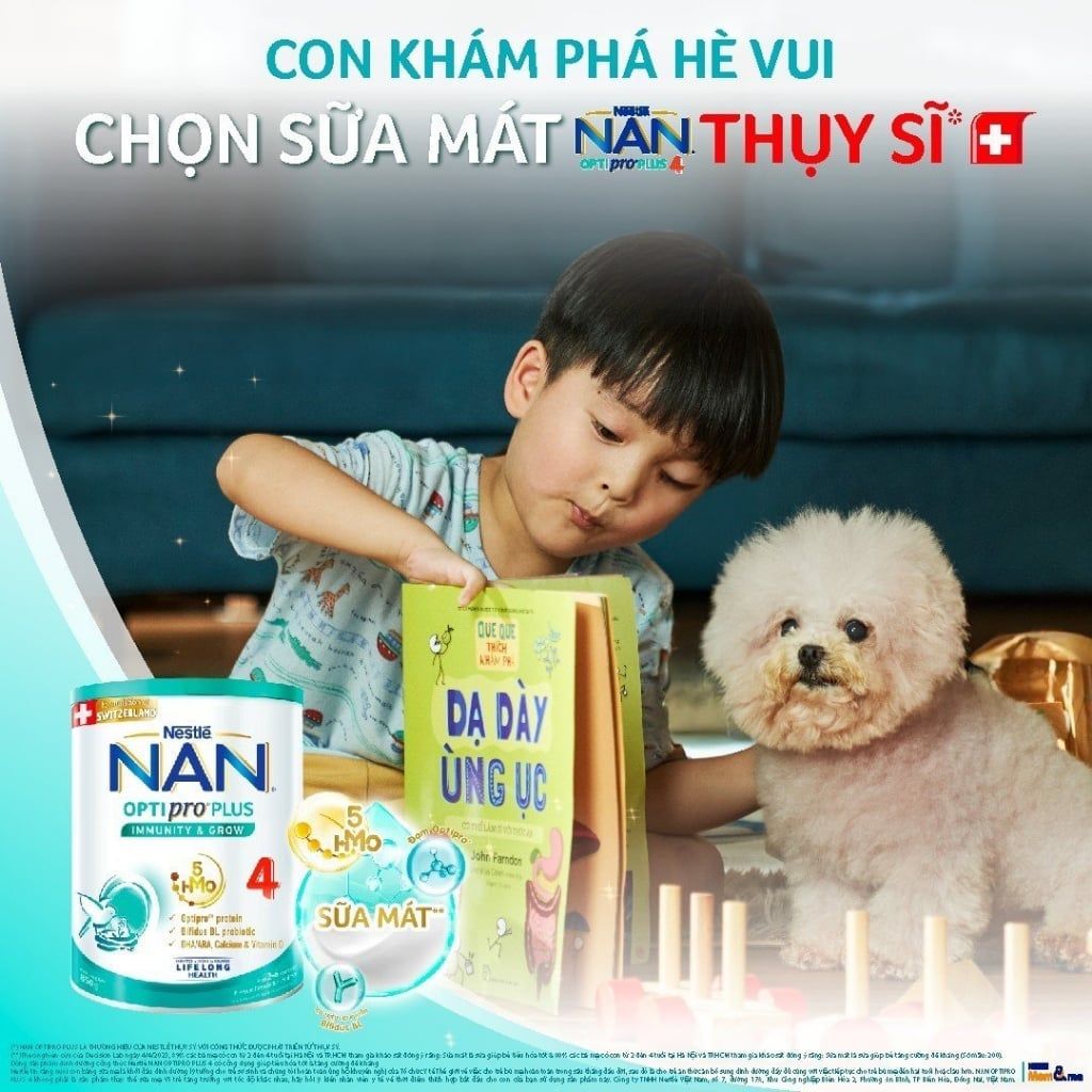 Sữa bột Nestlé NAN OPTIPRO PLUS 4 800g (2-6 tuổi)