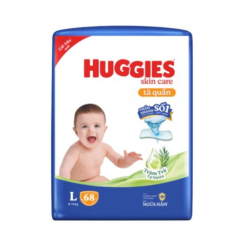 Tã quần Huggies Skincare L (9-14kg) 68 miếng