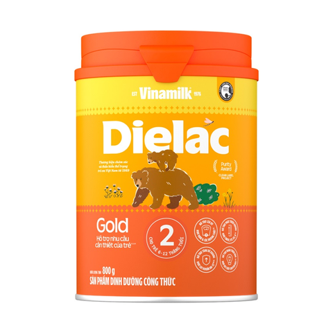 Sữa Bột Vinamilk Dielac Alpha Gold 2 800g Cho Bé 6-12 Tháng