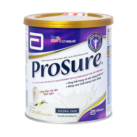 Sữa ProSure Lon 380g Vị Vani – Dinh Dưỡng Chuyên Biệt Cho Bệnh Nhân Ung Thư