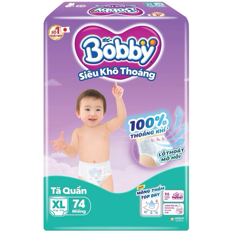 Tã Quần Bobby Size XL 74 Miếng (12-17kg)