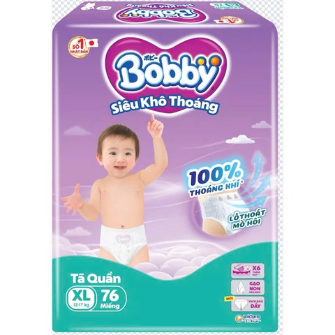 Tã Quần Bobby Size XL 76 Miếng (12-17kg)