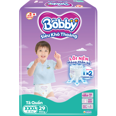 Tã quần Bobby size XXXL 29 miếng (20 - 35 kg)