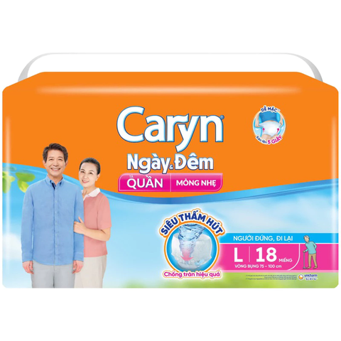 Tã Quần Caryn Size L 18 Miếng Cam