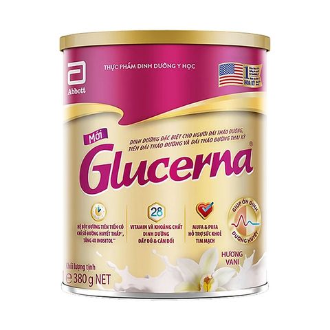 Sữa Bột Abbott Glucerna Hương Vani Dành Cho Người Đái Tháo Đường Và Tiền Đái Tháo Đường - 380g