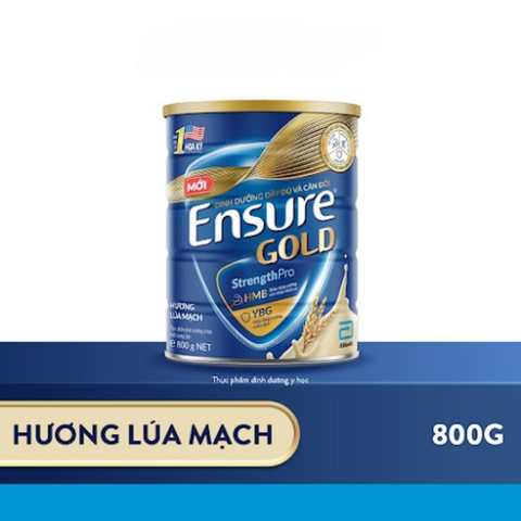 Sữa bột Ensure Gold hương Lúa Mạch HMB 800g