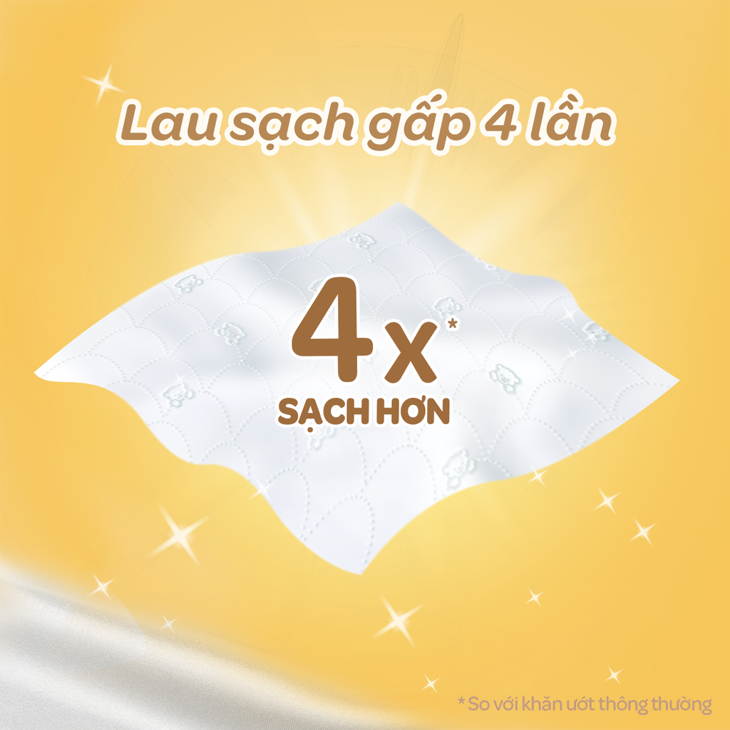 Khăn ướt Huggies chiết xuất cacao và bơ hạt mỡ 72 miếng