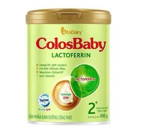 Sữa bột ColosBaby Lactoferrin 2+ 800g dành cho trẻ sinh mổ (Trên 2 tuổi)