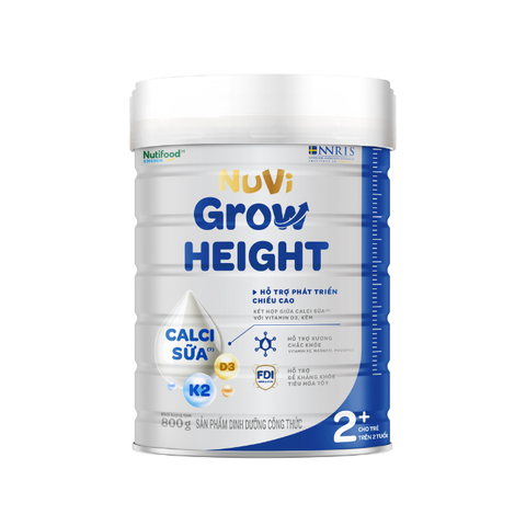 Sữa Nuvi Grow Height 2+ Lon 800g