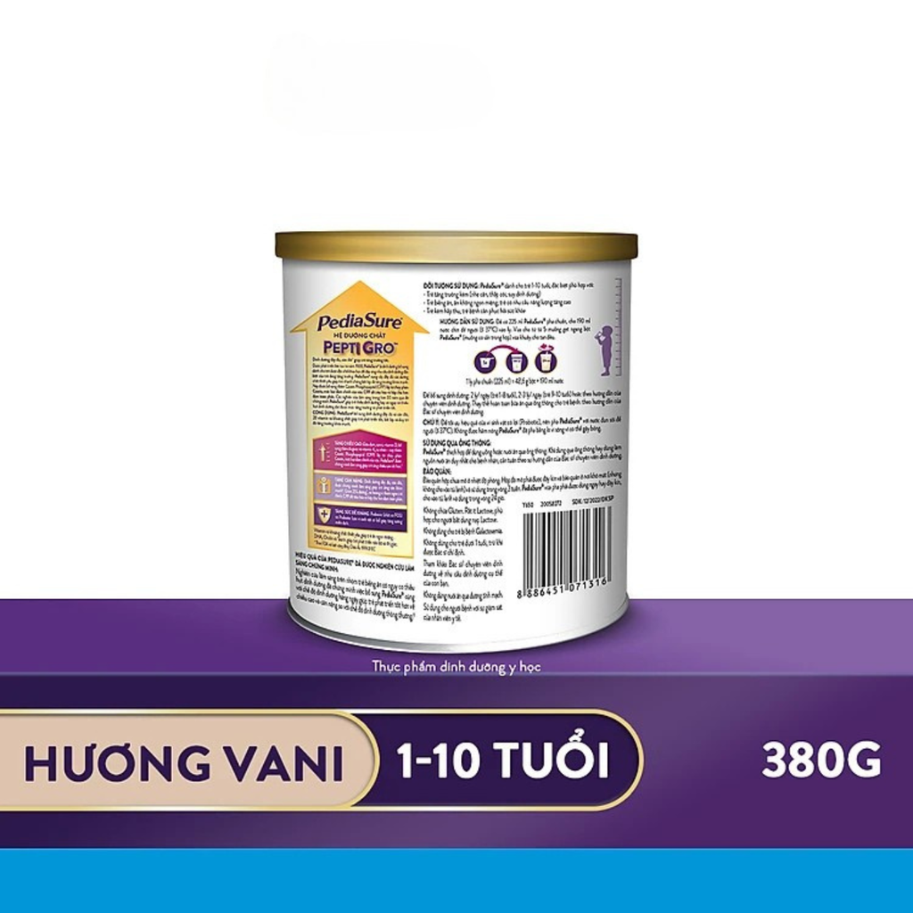Sữa bột Pediasure 380g vani cho trẻ 1 đến 10 tuổi