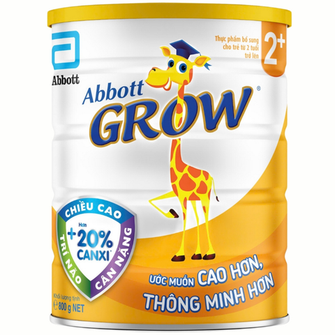 Sữa Bột Abbott Grow 2+ Lon 800g - Cho bé từ 2 tuổi trở lên.