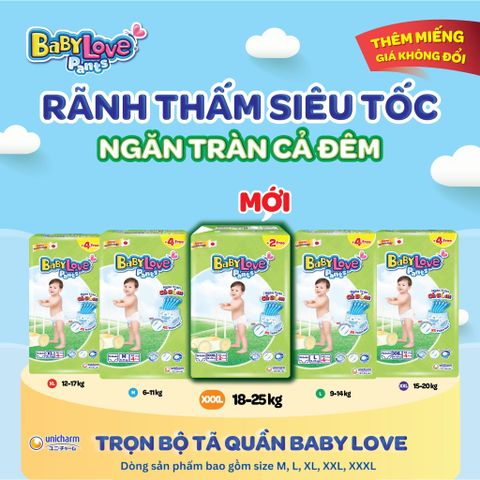 Tã quần BabyLove size XXXXL 33 miếng (22-28kg)