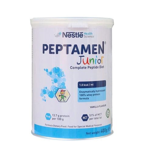 Sữa bột Nestlé Peptamen Junior bổ sung dinh dưỡng chuyên biệt cho trẻ có hệ tiêu hóa kém từ 1-10 tuổi (400g)