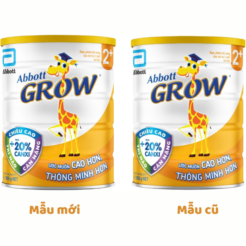 Sữa Bột Abbott Grow 2+ Lon 800g - Cho bé từ 2 tuổi trở lên.