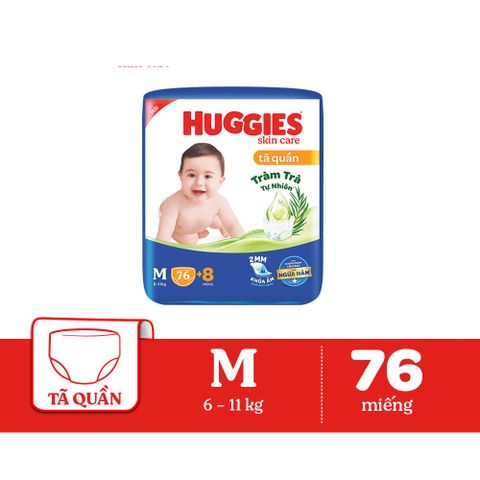 Tã quần Huggies M76 Skincare (M, 6-11kg)