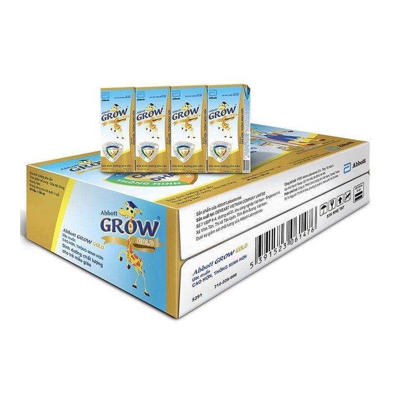 Thùng 48 hộp 180ml sữa nước Abbott Grow Gold hương vani