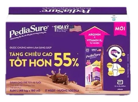 Thùng 48 Hộp Sữa nước Pediasure Chocolate 180ml