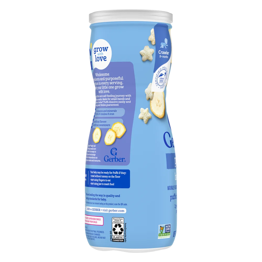 Bánh ăn dặm Gerber Puffs vị chuối