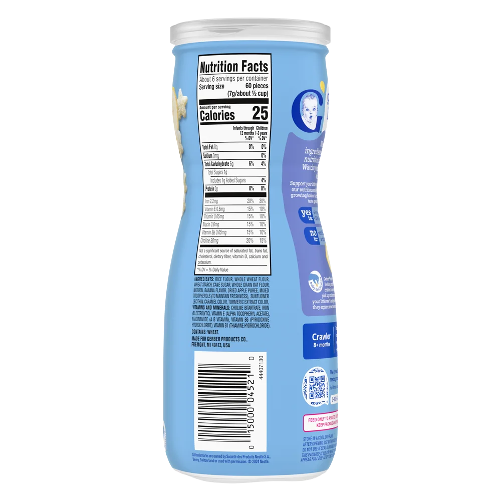 Bánh ăn dặm Gerber Puffs vị chuối