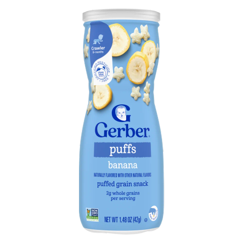 Bánh ăn dặm Gerber Puffs vị chuối