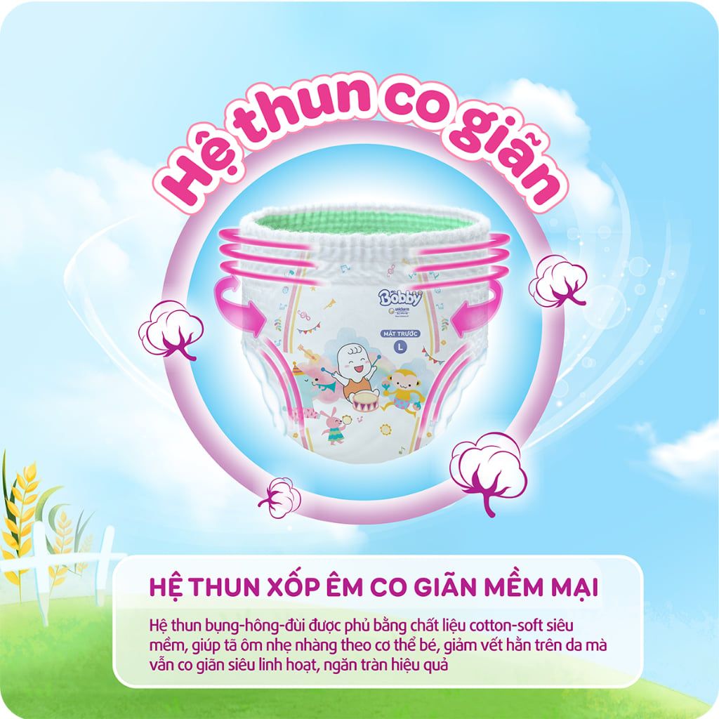 Tã quần Bobby size L 70 miếng (9-13kg) (giao bao bì ngẫu nhiên)