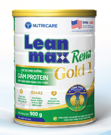 Sữa bột Lean Max Rena Gold 1 - 900gr ( dinh dưỡng cho bệnh nhân suy thận trước lọc)