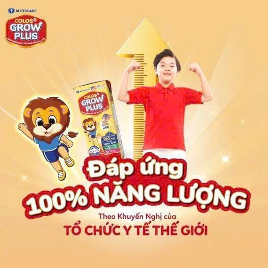 Lốc 4 hộp sữa dinh dưỡng COLOS24h GROW PLUS cho trẻ từ 1 tuổi