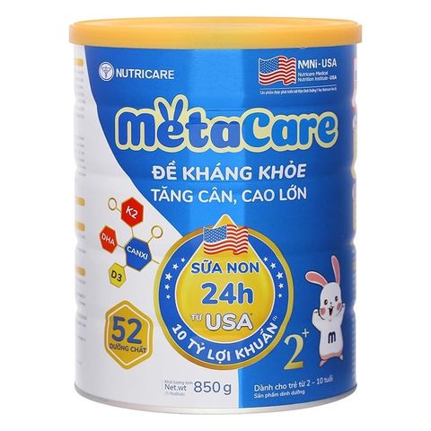 Sữa bột MetaCare Eco 2+ 850g cho bé 2-10 tuổi