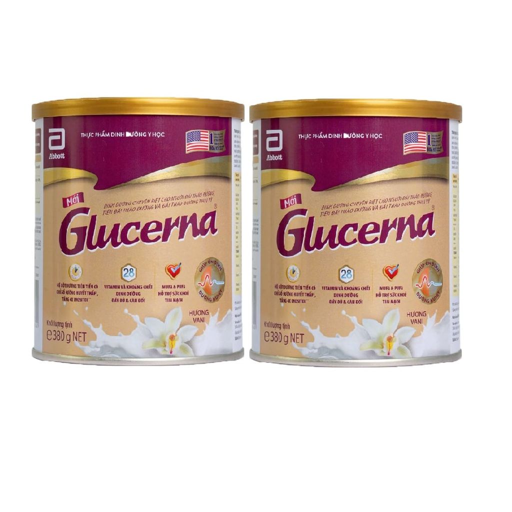 Sữa bột Glucerna Abbott 380g cho người tiểu đường Vani