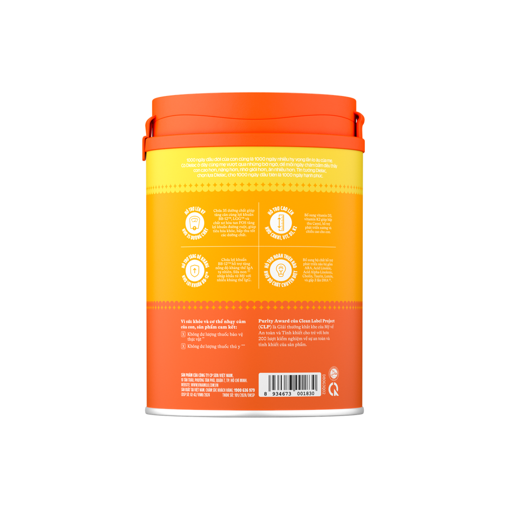 Sữa bột Vinamilk Dielac Alpha Gold 3, 850g (1-2 tuổi)