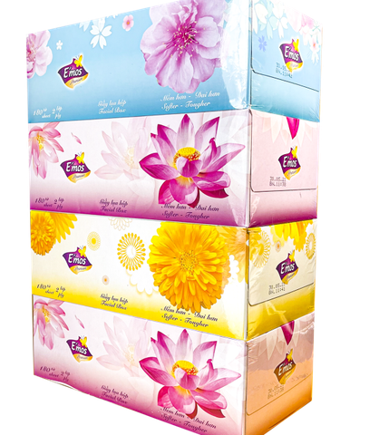 Khăn Giấy Emos Premium 2 Lớp Hộp 180 Tờ (Giao Màu Ngẫu Nhiên)