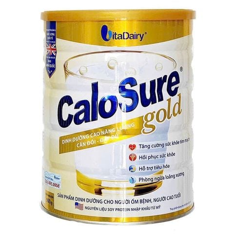 Sữa bột CaloSure Gold Vitadairy ít đường, tăng cường sức khỏe tim mạch, hồi phục sức khỏe 900g