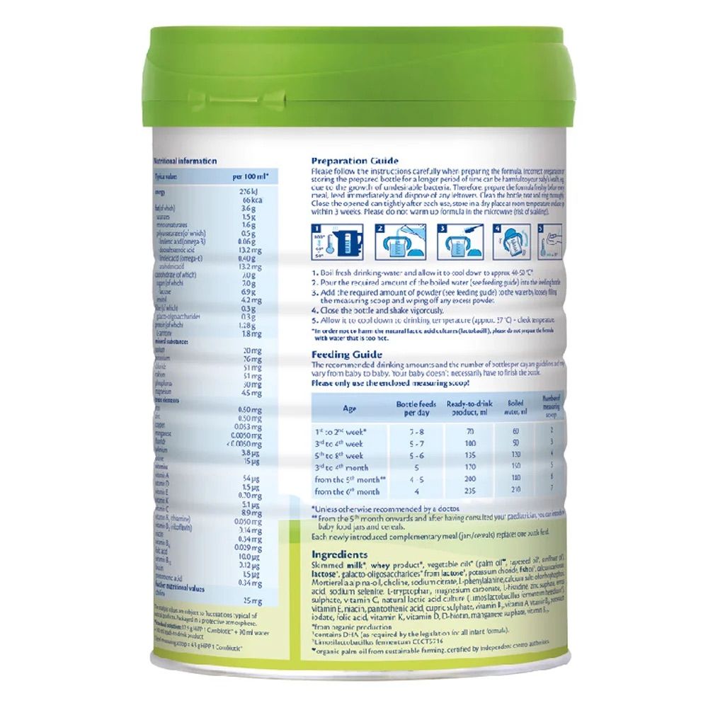Sữa HiPP Organic Combiotic số 1 800g (0-6 tháng)