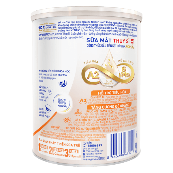 Sữa Nestlé NAN INFINIPRO A2 số 1 400g nhập khẩu nguyên lon từ Thụy Sỹ