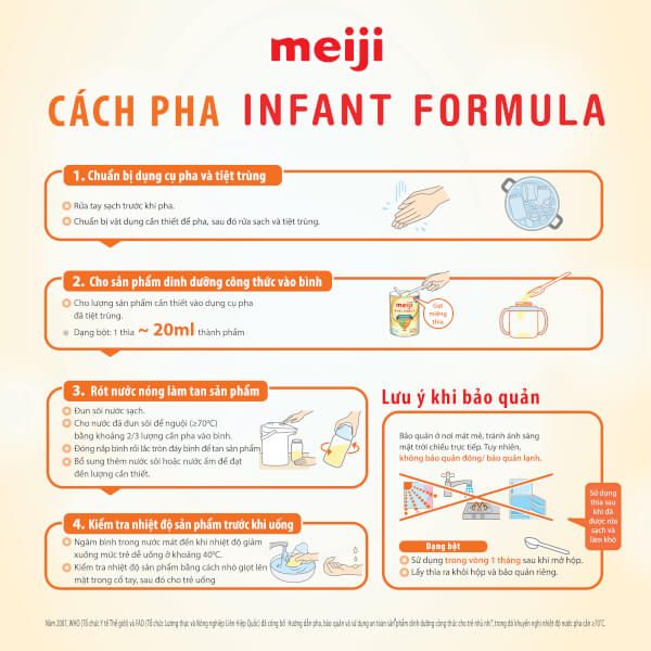 Sữa bột Meiji Infant Formula 800g (0-12 tháng)