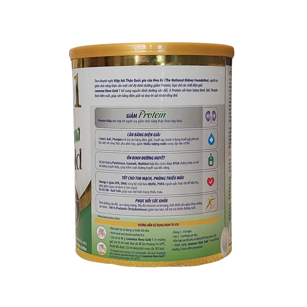 Sữa bột Lean Max Rena Gold 1 - 900gr cho người suy thận