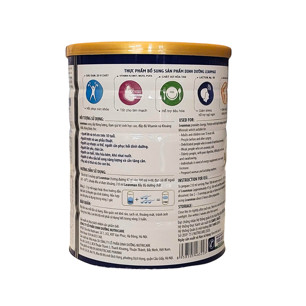 Sữa bột Lean Max Adult 900gr