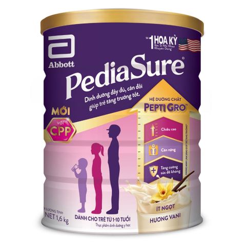 Sữa dinh dưỡng Pediasure vani ít ngọt 1.6kg