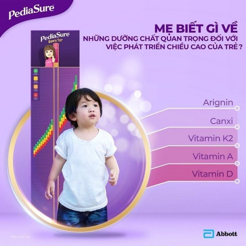 Sữa dinh dưỡng Pediasure 10+ Vani 800g cho trẻ từ 10 tuổi