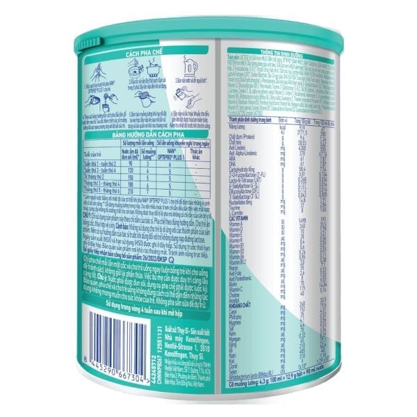 Sữa bột Nestlé NAN OPTIPRO PLUS 1 400G (0-6 tháng)
