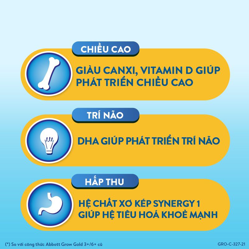 Sữa bột Abbott Grow Gold 6+ 850g