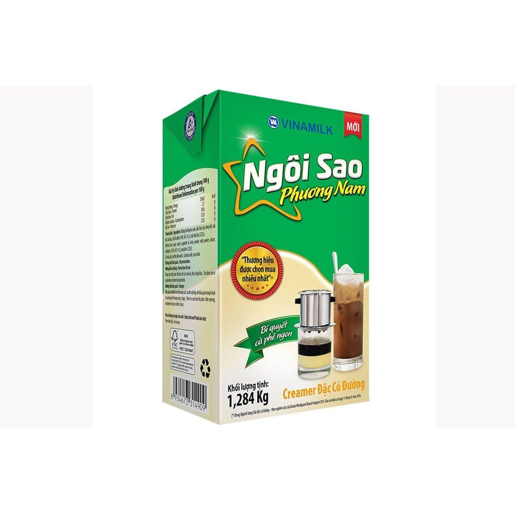 Sữa Đặc Ngôi Sao Phương Nam Hộp Giấy 1284g
